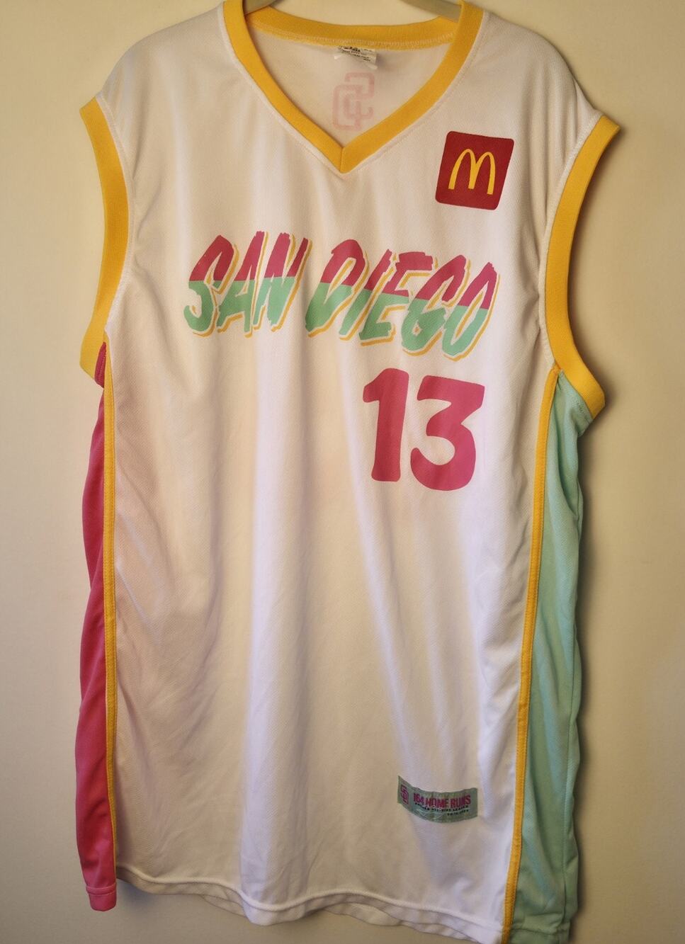SAN DIEGO PADRES Manny Machado #13 Basketball Jersey City Connect SGA Size XL